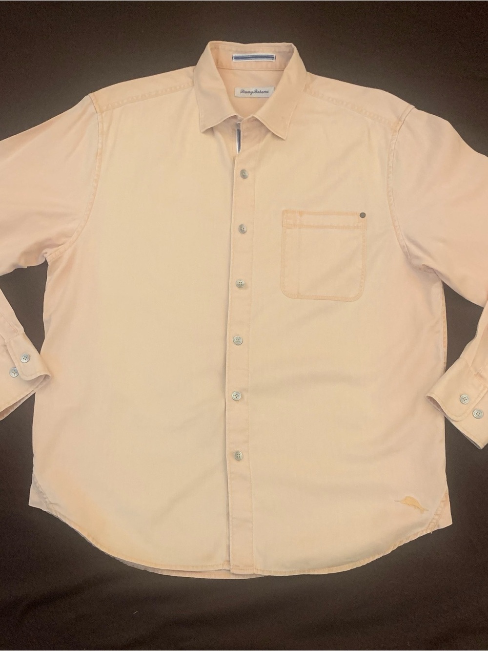 Tommy Bahama Men's Peach Short-Sleeve Button-Down Shirt - Picture 2 of 9